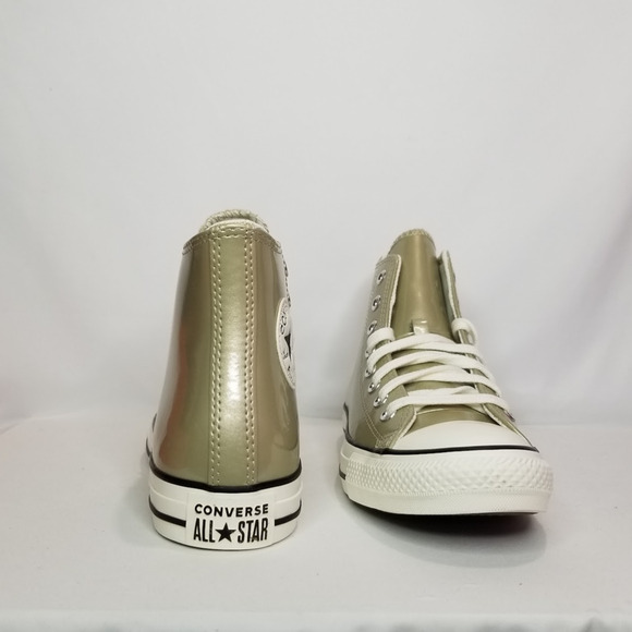 Converse Women's CTAS Metallic Hi Top Sneakers Size 9 Light Gold #A11979C NWT - Picture 8 of 9